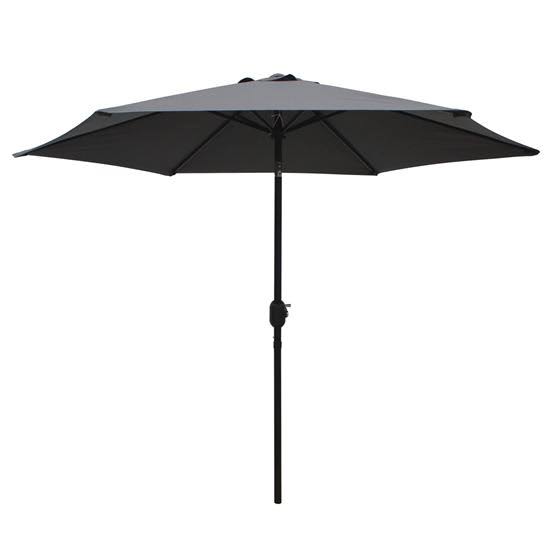 Seasonal Trends 59655 9 ft Tilt/Crank Market Umbrella, 94.4 in H, 106.3 in W Canopy, 106.3 in L Canopy, Steel Frame