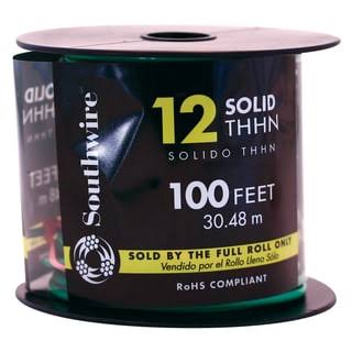 Southwire Solid Thhn Wire - 30.48m, Green