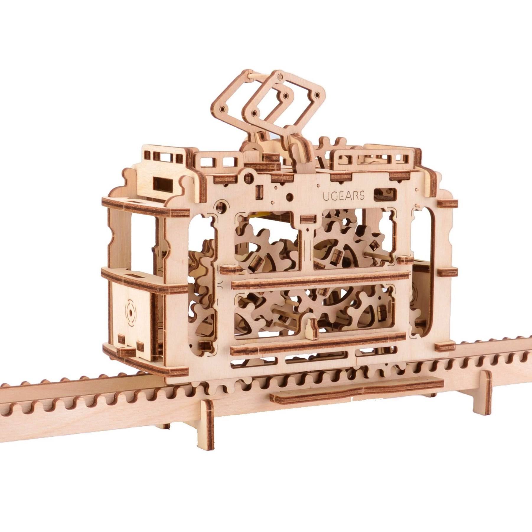 Ugears Tram 3D Mechanical Wooden Model Construction Kit