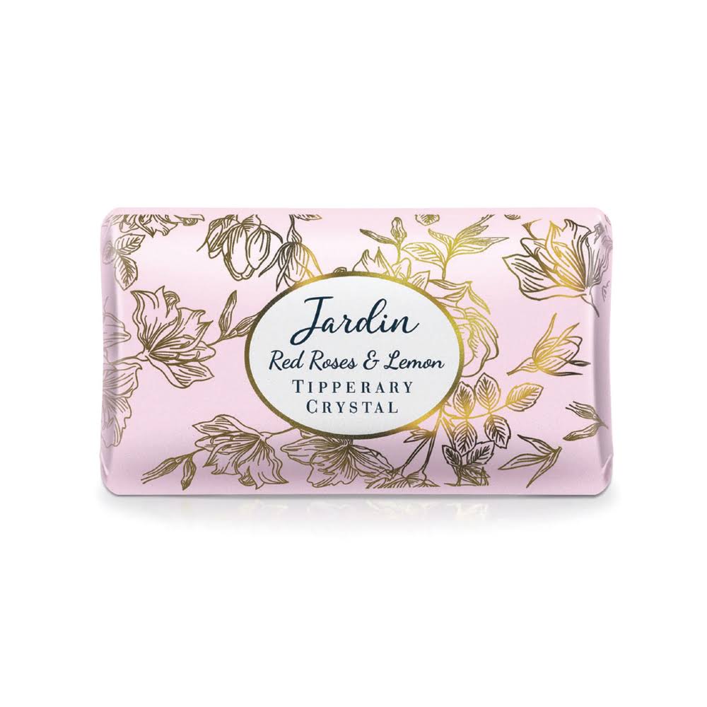 Tipperary Crystal Jardin Collection Soap Bar Red Roses & Lemon