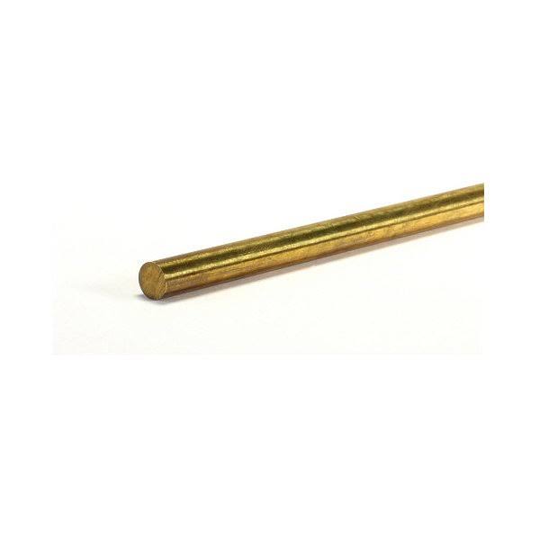 K&S 8166 Solid Brass Rod, Round, 12"