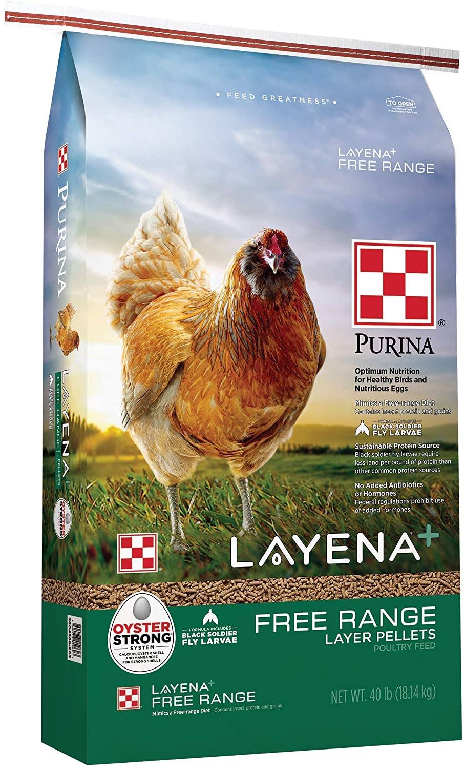 Purina - Layena Free Range Layer Chicken FEED, 40 lb