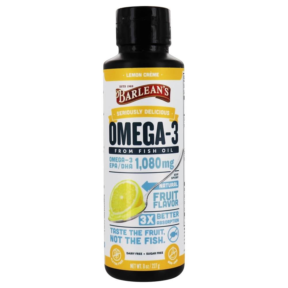Barlean's Omega Swirl Fish Oil - Lemon Zest, 8oz