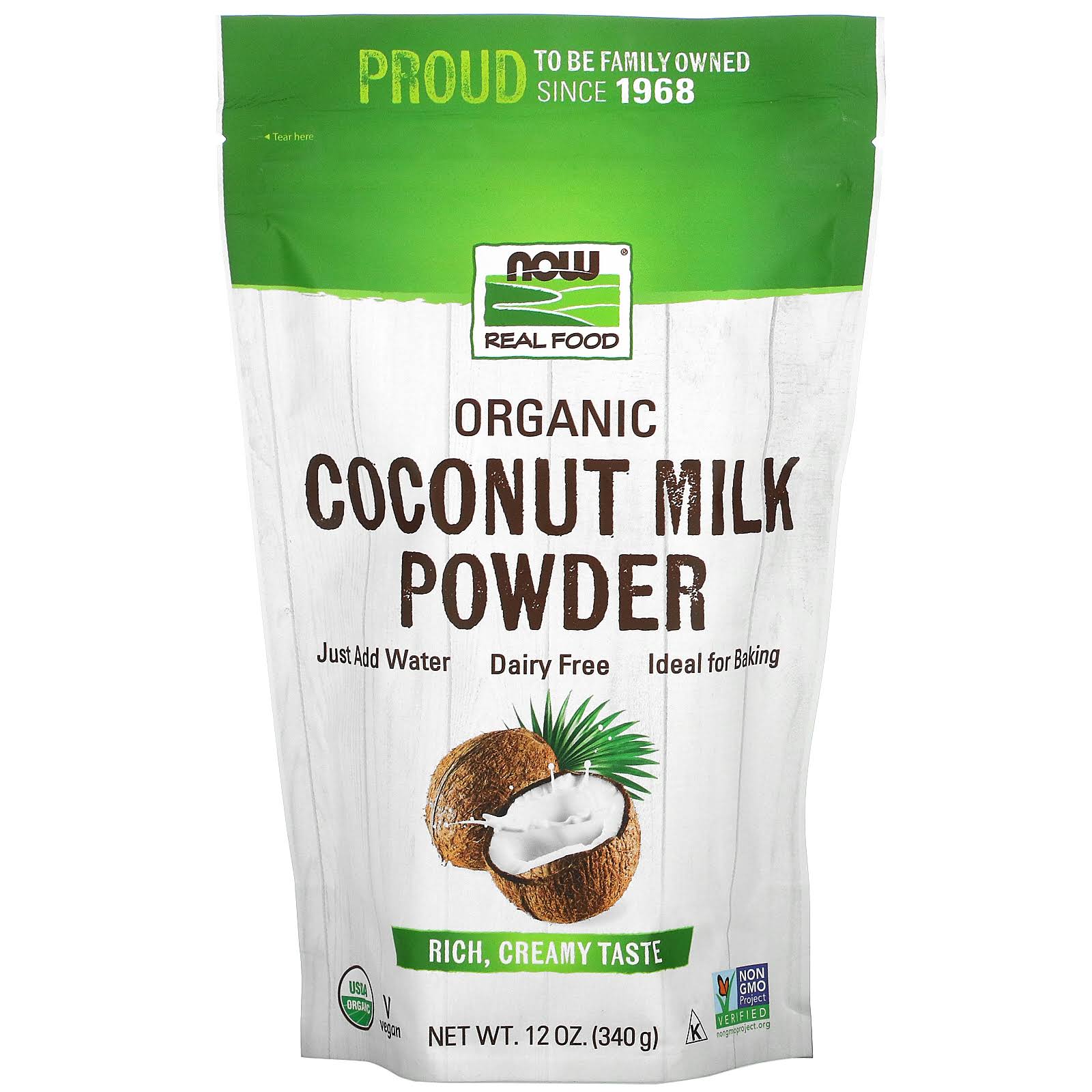 Now Foods Coconut Milk Organic Powder 12 oz