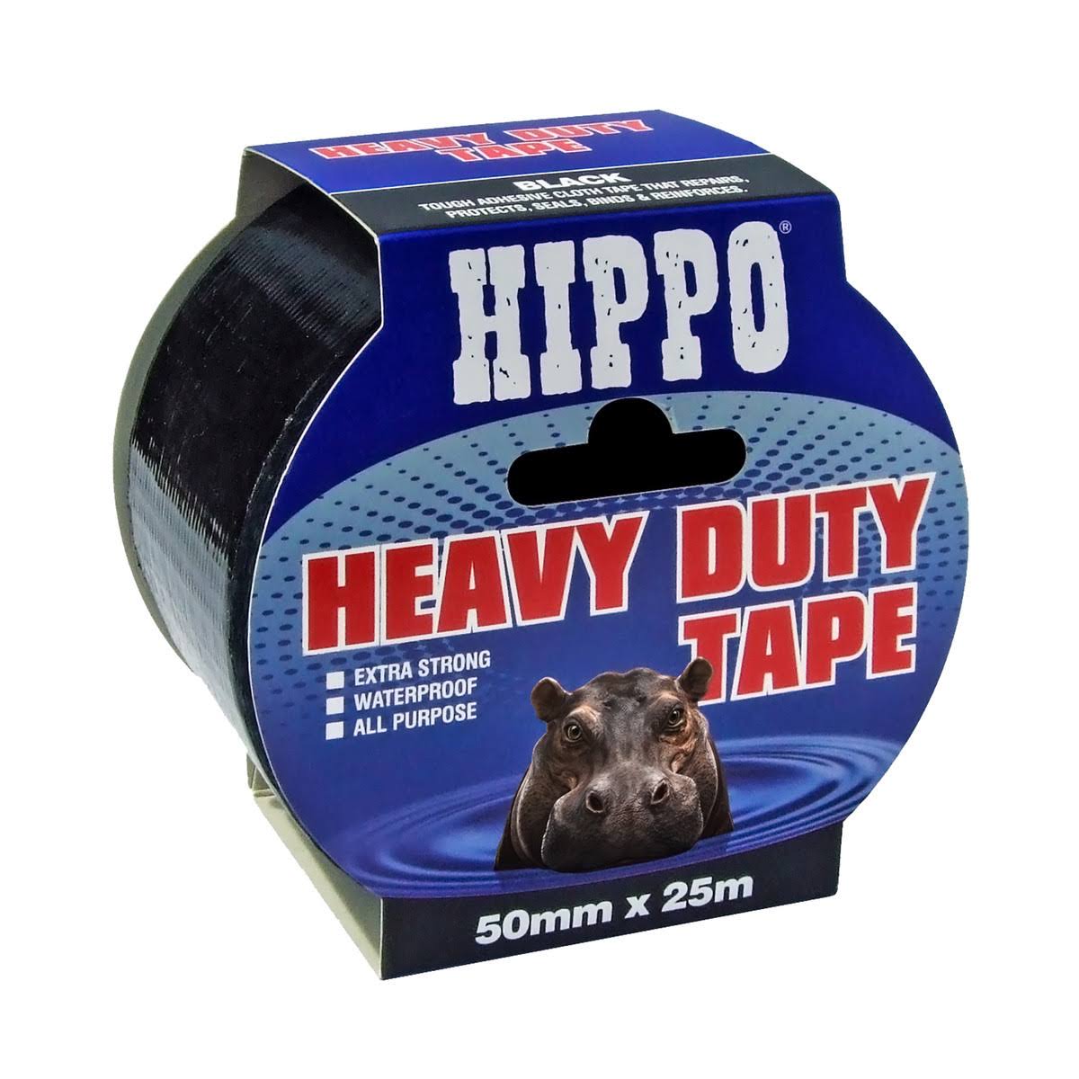 Hippo Heavy Duty Tape - Black, 50mm x 50m