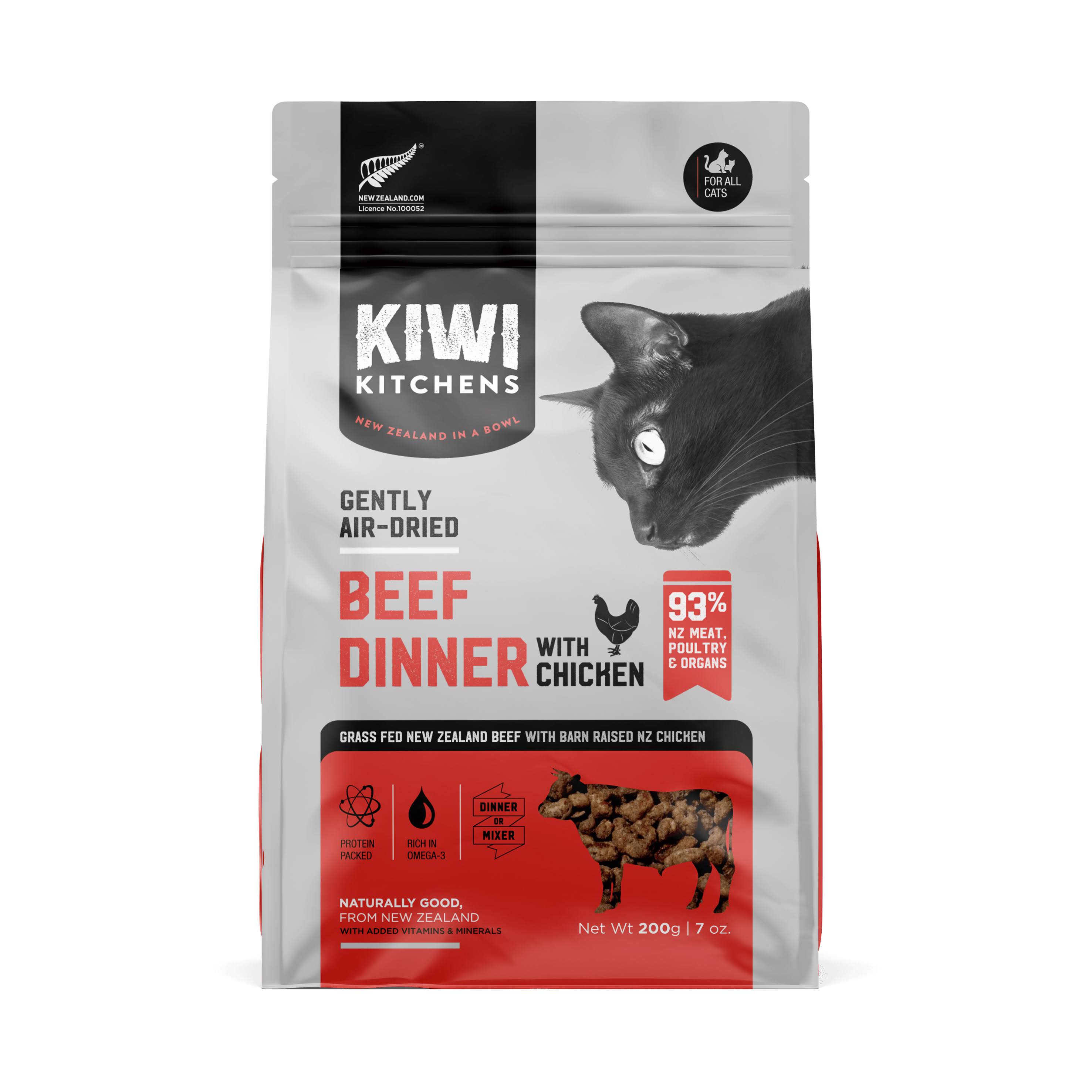 Kiwi Kitchens Chicken and Beef Air Dried Cat Food 200g
