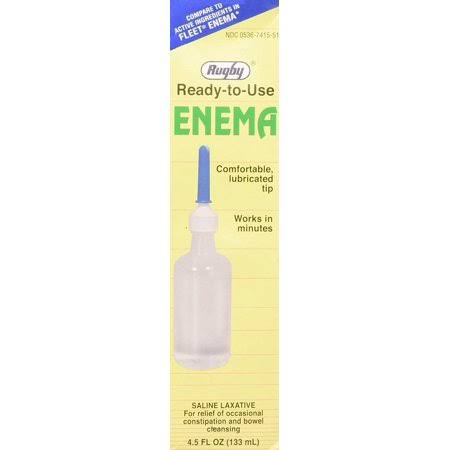 Rugby Enema Disposable, 4.5 Oz