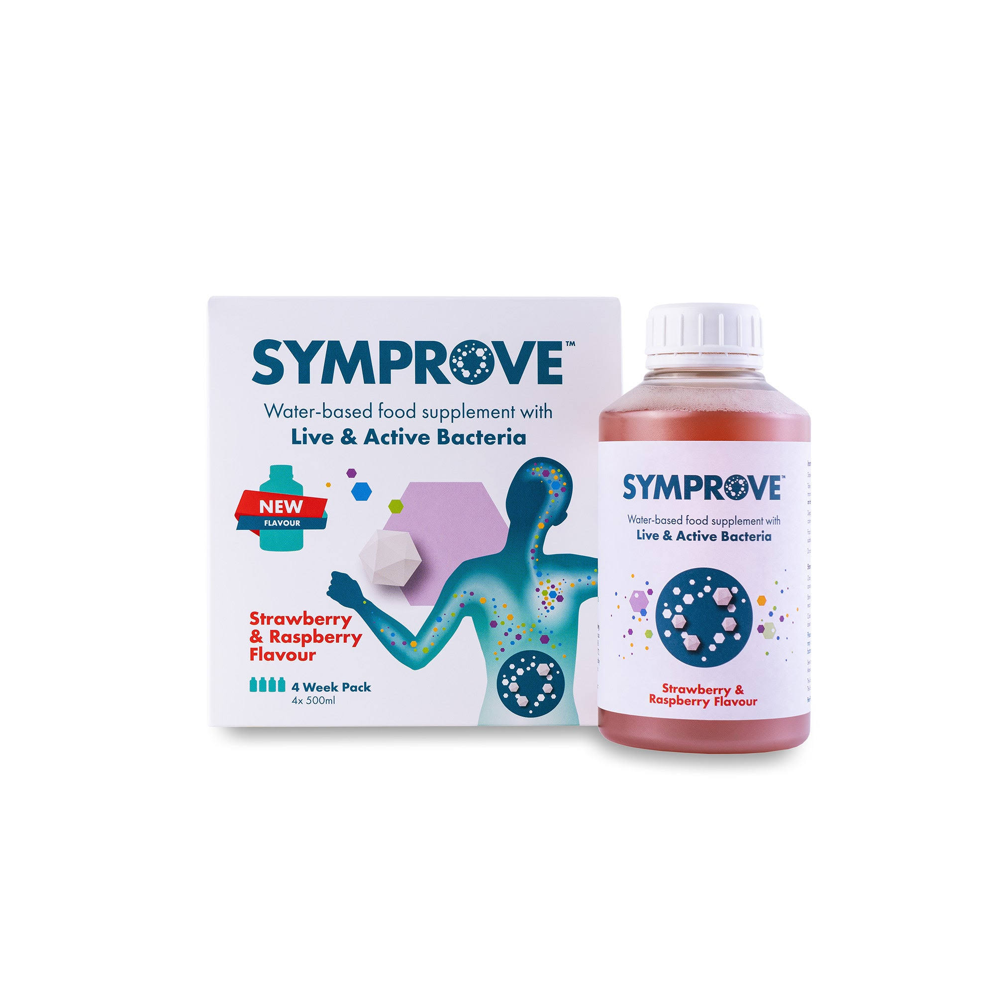 Symprove Live Probiotic Course - Strawberry & Raspberry 4x500ml