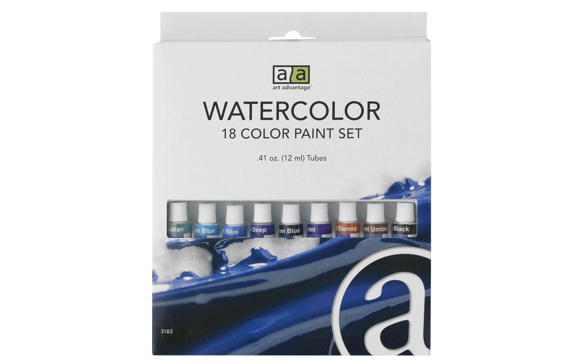 Art Advantage Watercolor Paint Set - 18 Color, 12ml