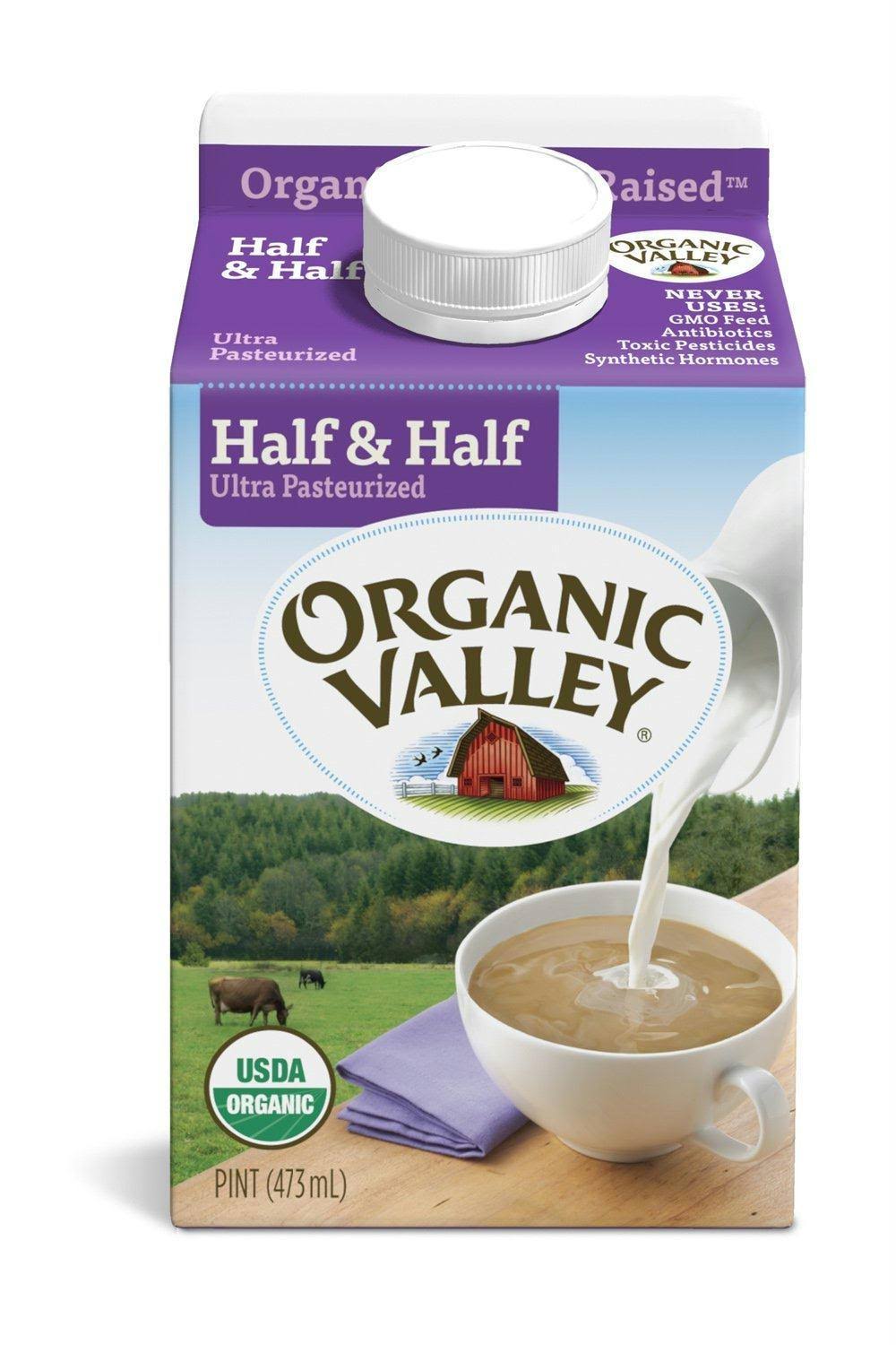 Organic Valley Half & Half Ultra Pasteurized Milk