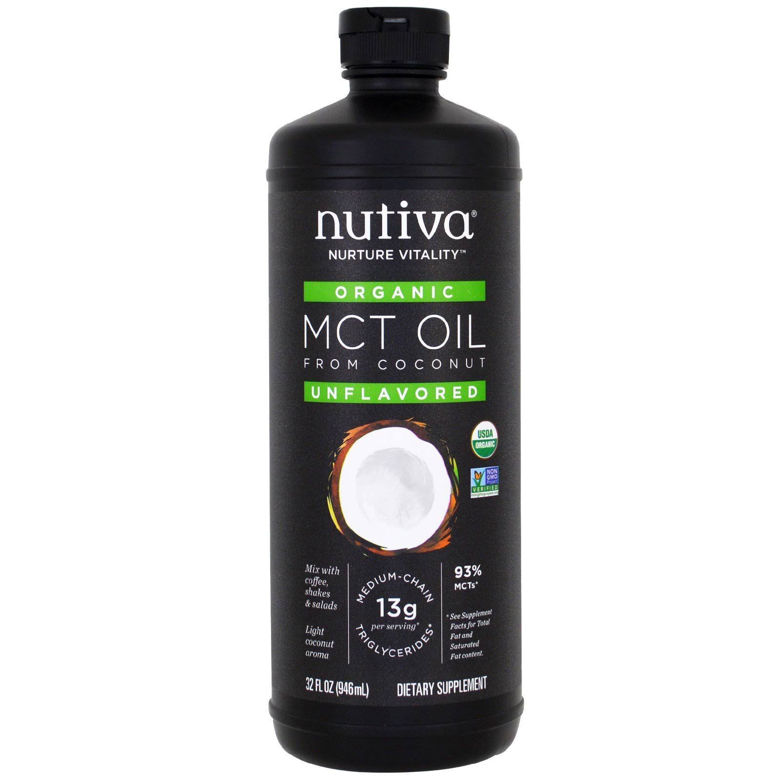 Nutiva Organic MCT Oil From Coconut Unflavored 32 fl oz 946 ml