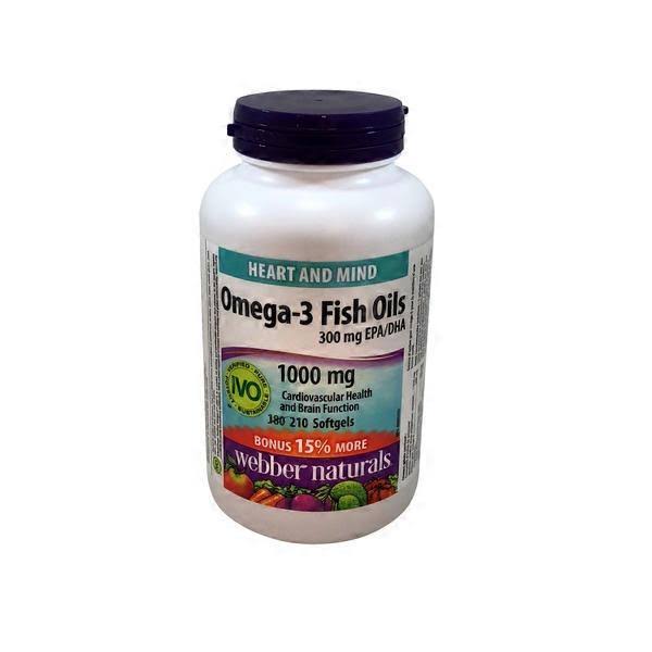 Webber Naturals Omega-3 Fish Oils 300 Mg Epa/Dha, 1000 Mg Softgels