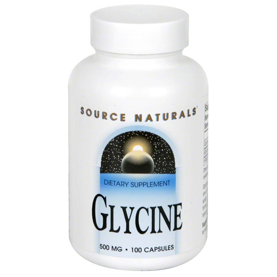 Source Naturals Glycine Capsules - 500mg, x100
