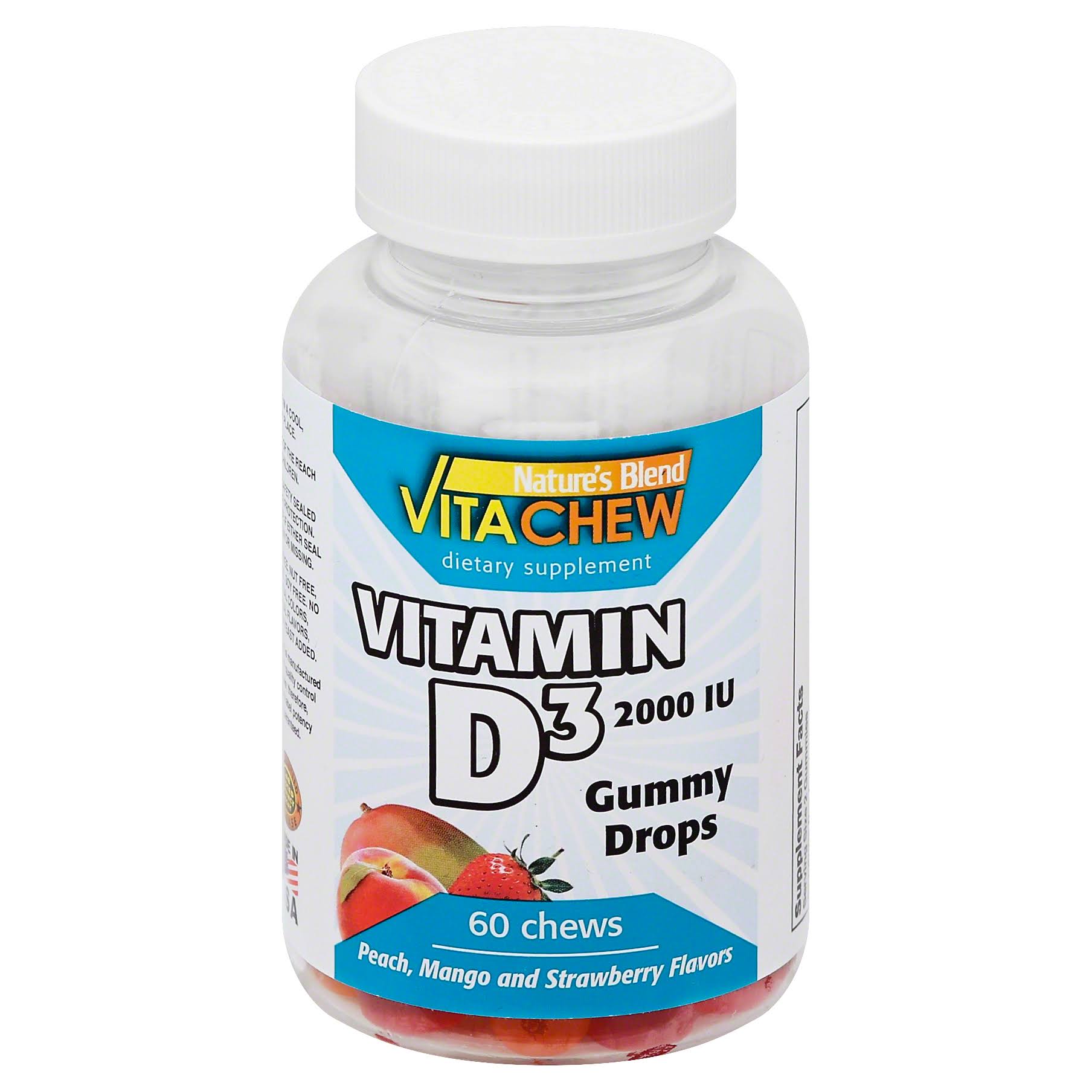 Natures Blend Vita Chew Vitamin D3, Gummy Drops - 60 chews