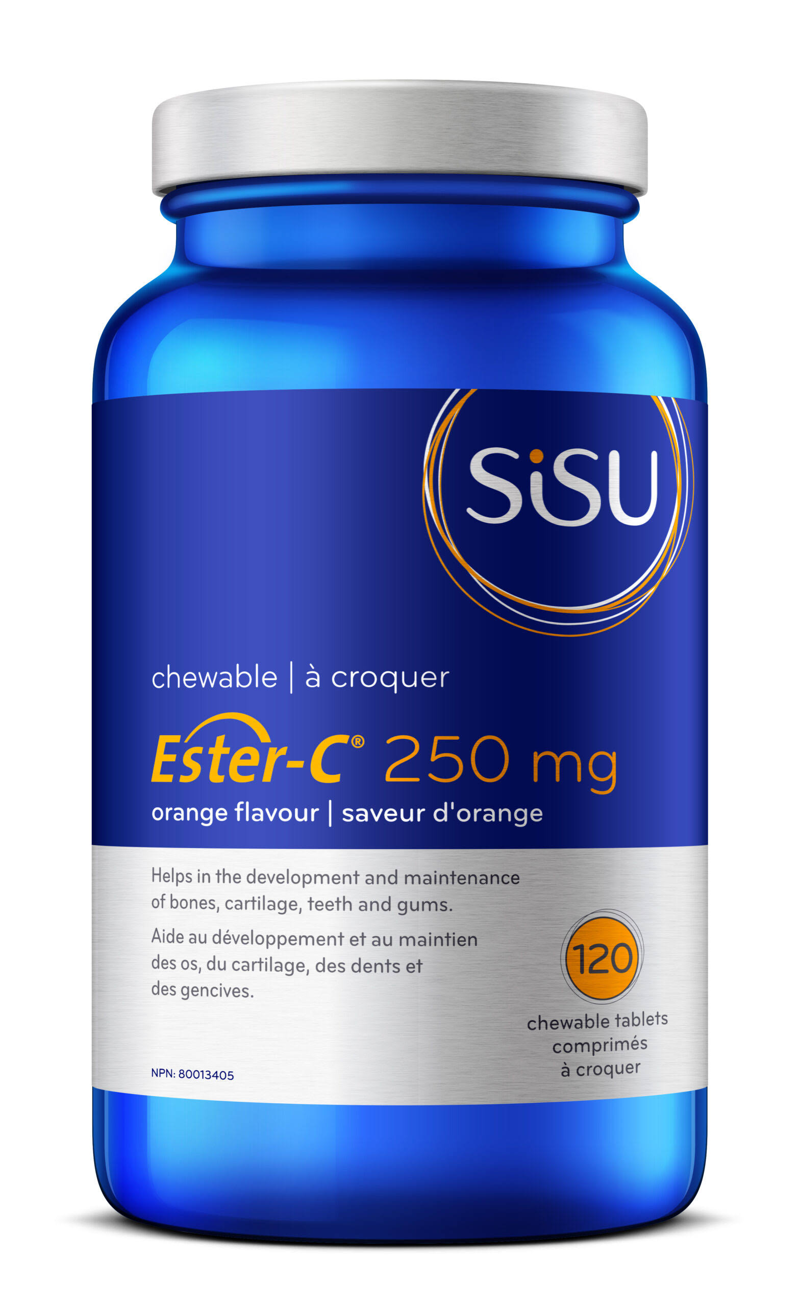 Sisu Ester-C 250 mg Orange 120 Chewable Tablets