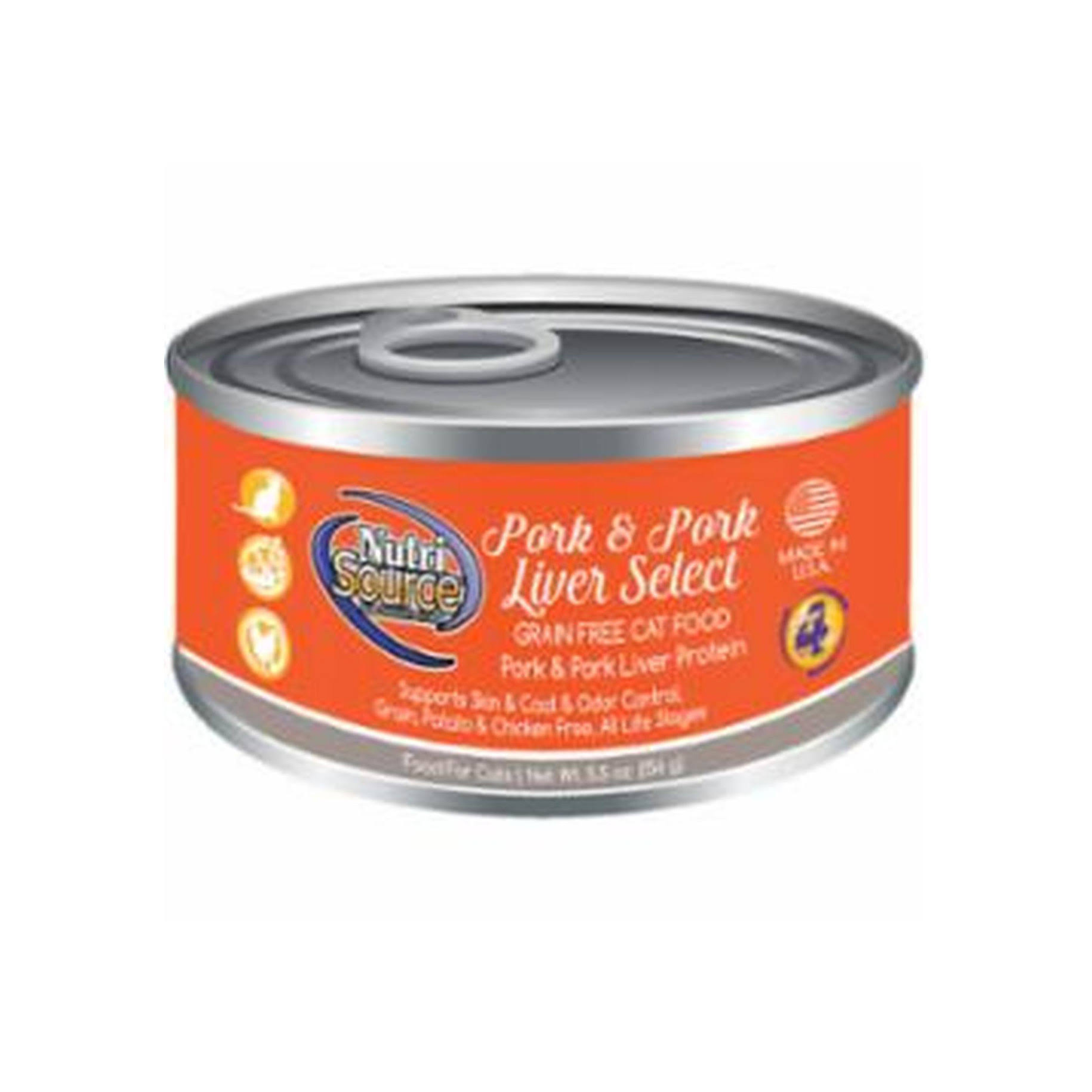 NutriSource Pork & Pork Liver Select Grain Free Cat Food 5.5 oz