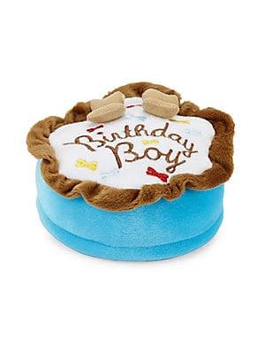 Haute Diggity Dog Squeaky Pet Toy - Large, Birthday Boy Cake
