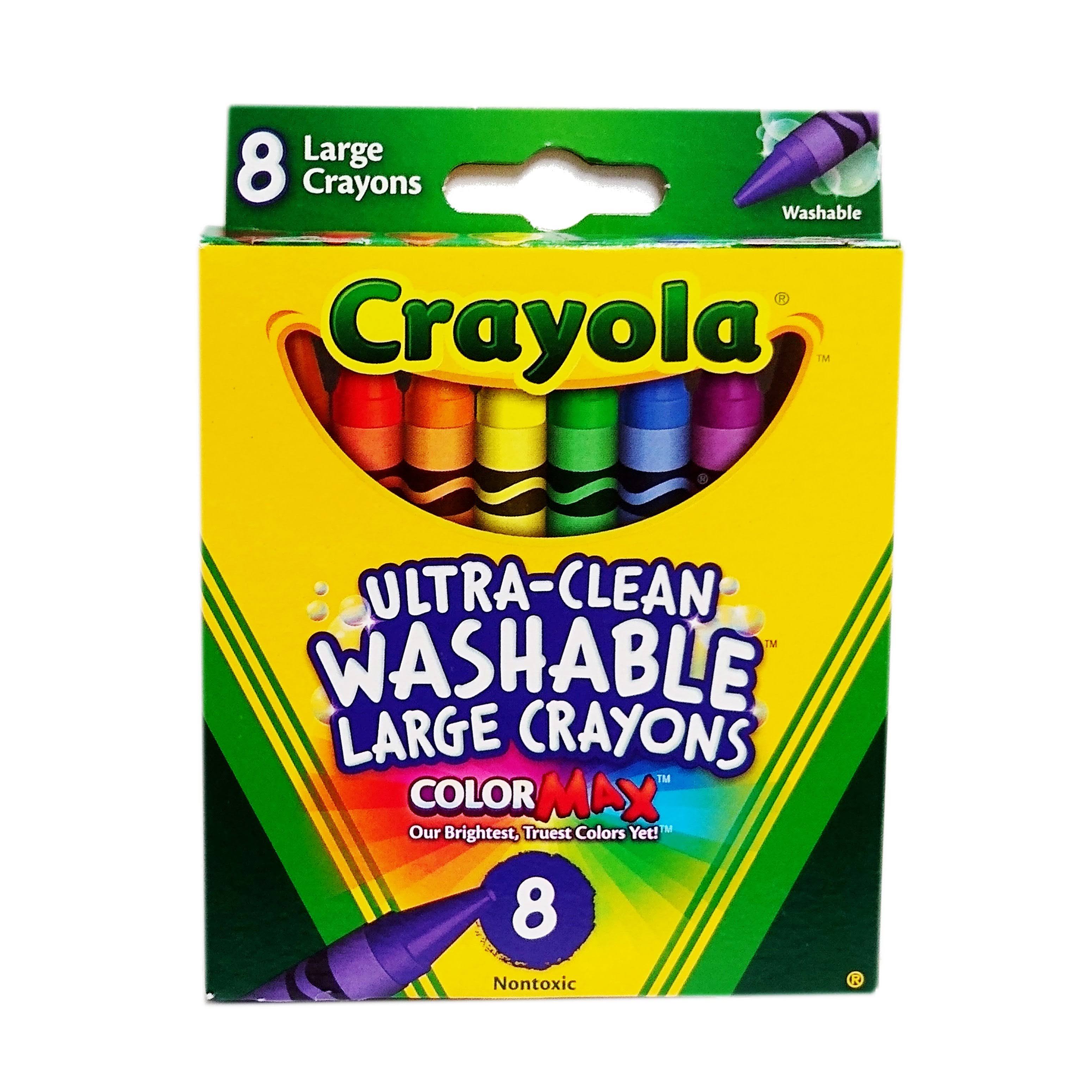 Crayola Washable Crayons - Large, 8 Pack