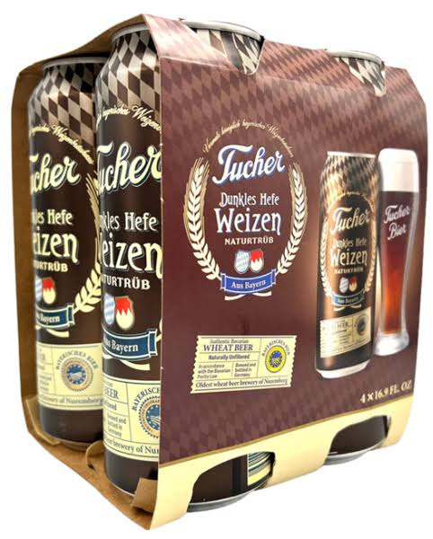 Tucher Dunkles Hefe Weizen 4pk 16oz Can | Bottle Republic