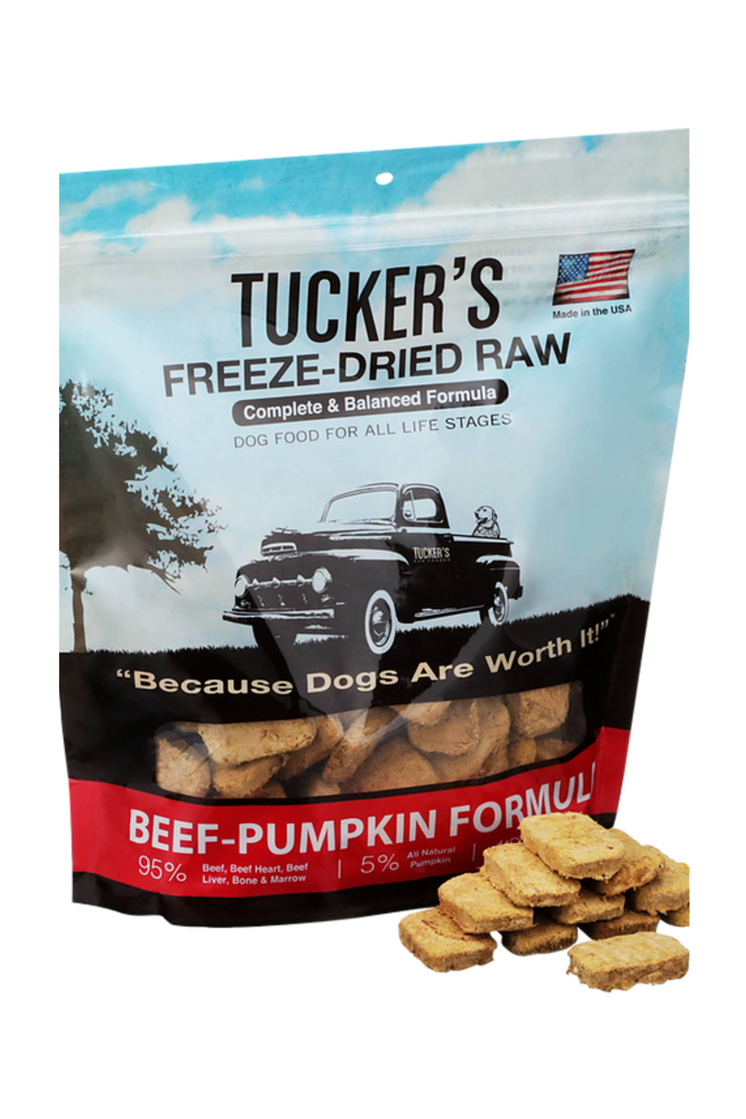 Tucker's Beef-Pumpkin Freeze-Dried Dog Food, 14-oz