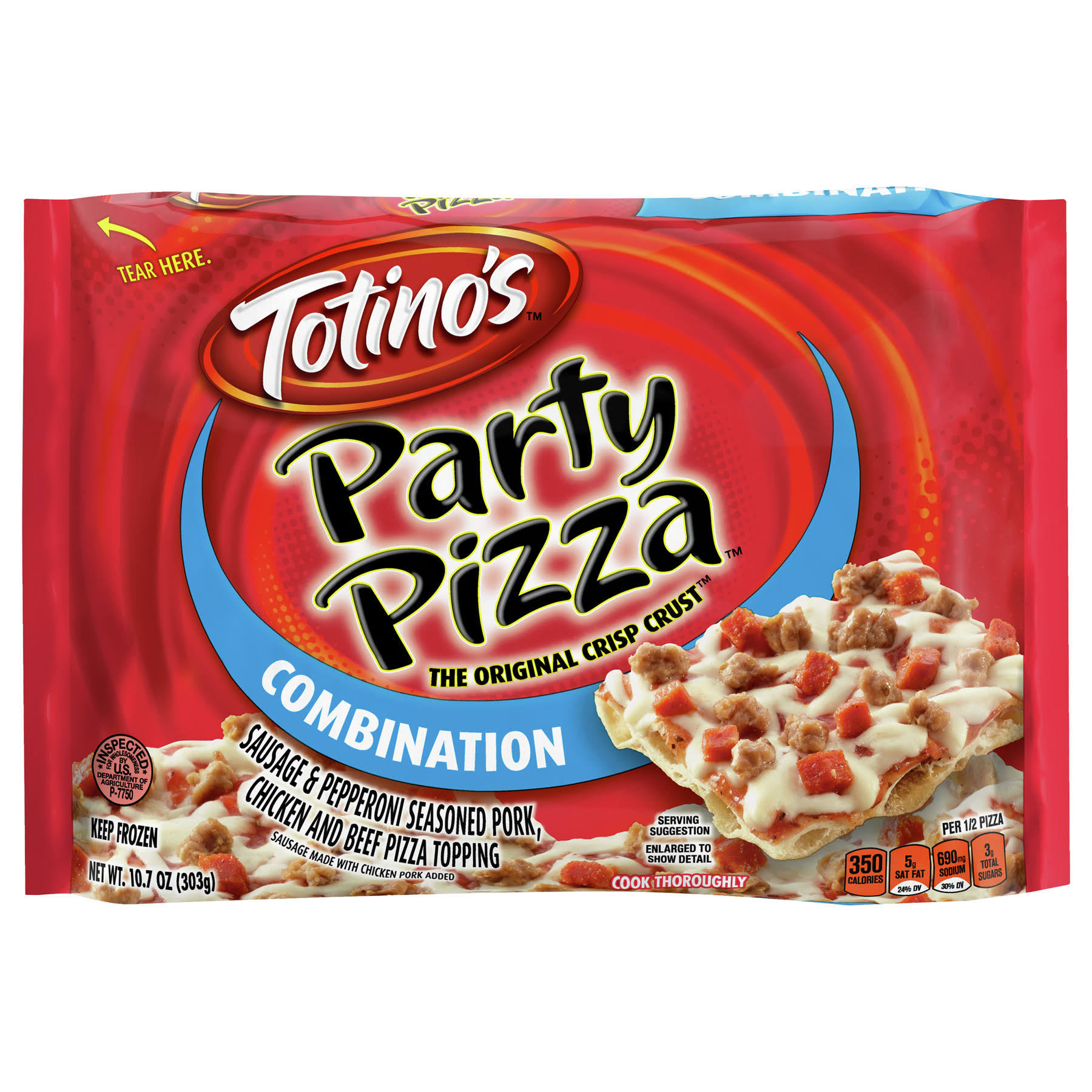 Totino's Combination Party Pizza - 10.7oz