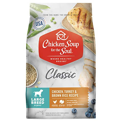 Chicken Soup for The Soul Large Breed Puppy Recipe with Chicken, Turkey & Brown Rice Dry Dog Food 13.5-lb