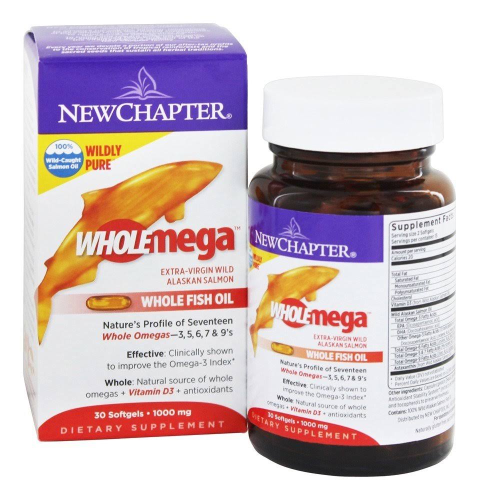 New Chapter Wholemega Extra Pure Fish Oil - 30 Capsules