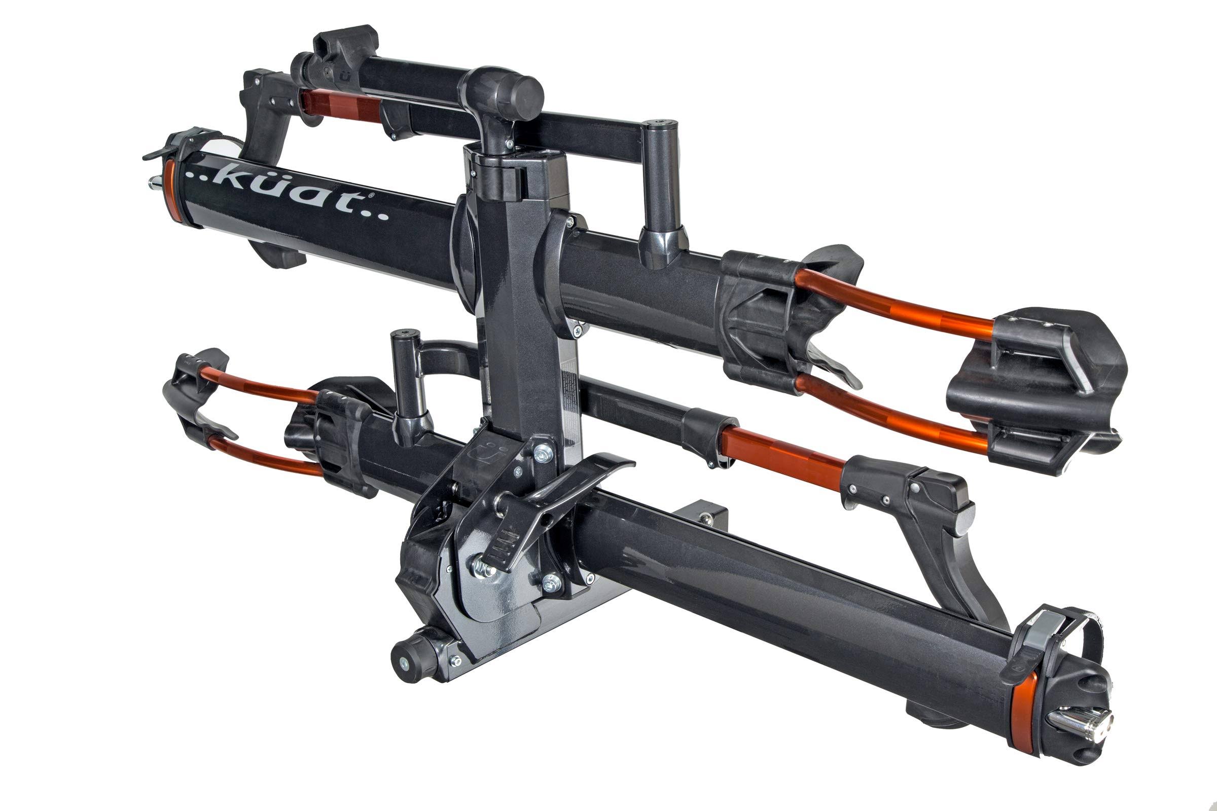 Kuat NV 2.0 2-Bike Tray Hitch Rack - Metallic Gray & Orange