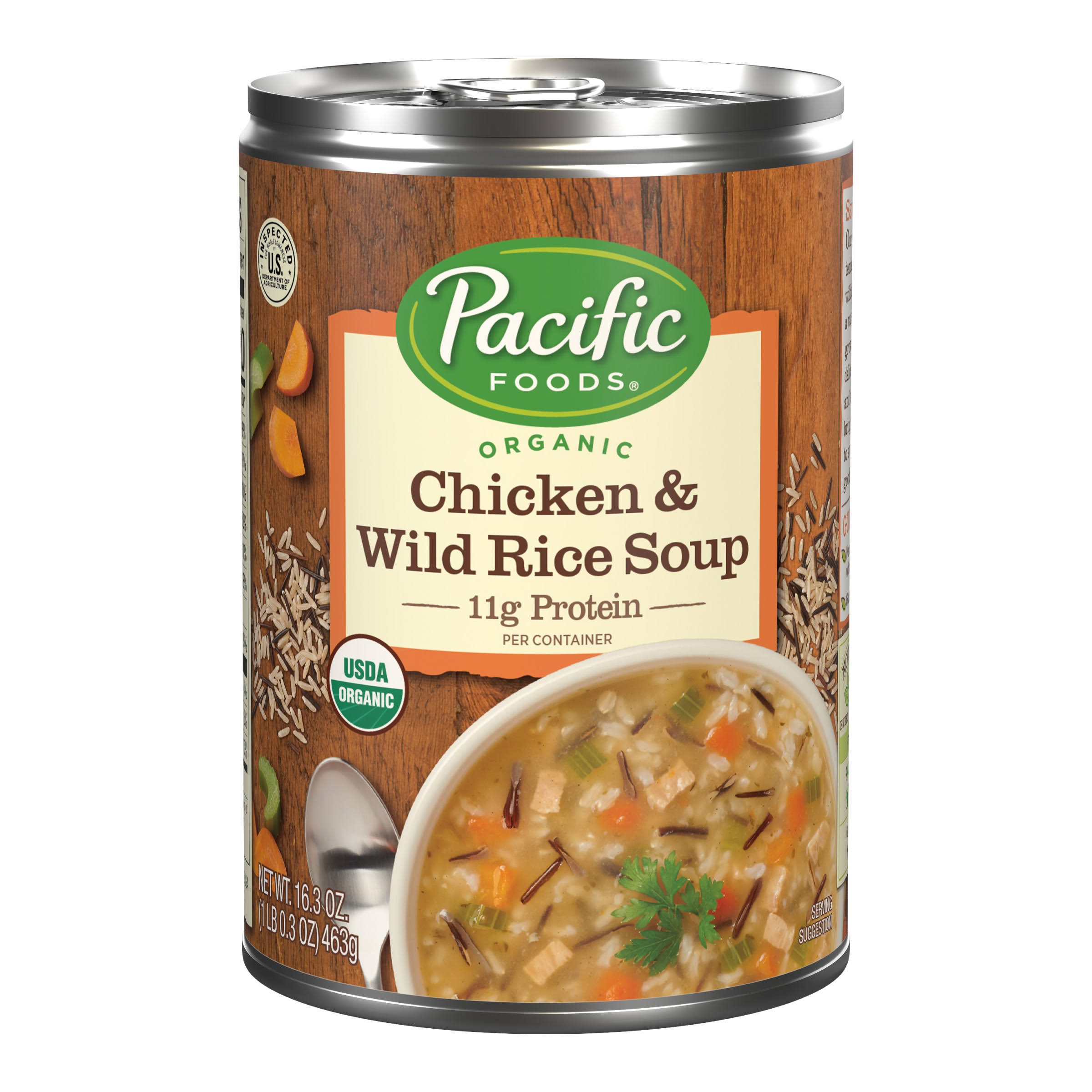Pacific Foods Organic Wild Rice Chicken Soup, 16.3 oz Can