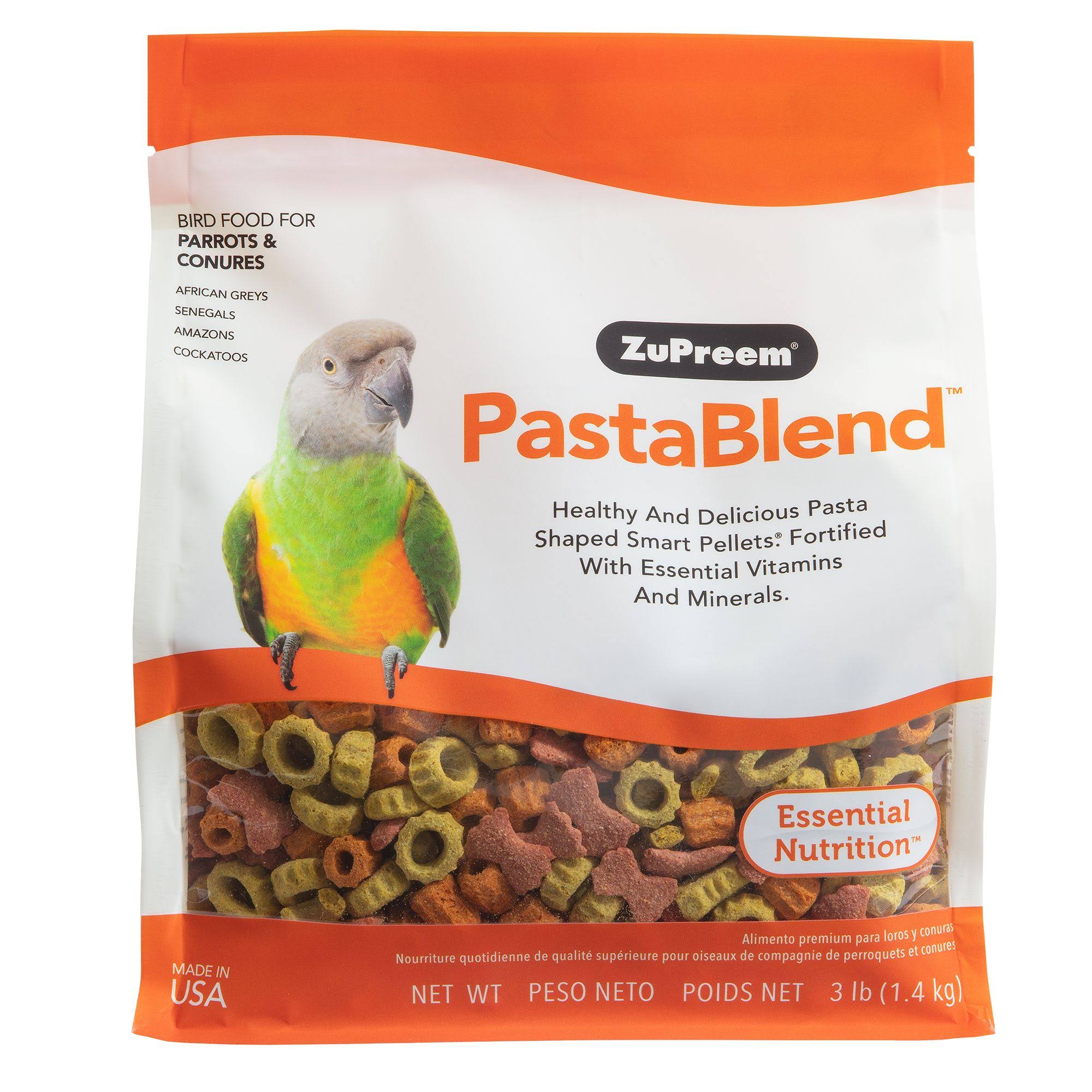 Zupreem Pastablend Bird Food - for Parrots & Conures, 3lb