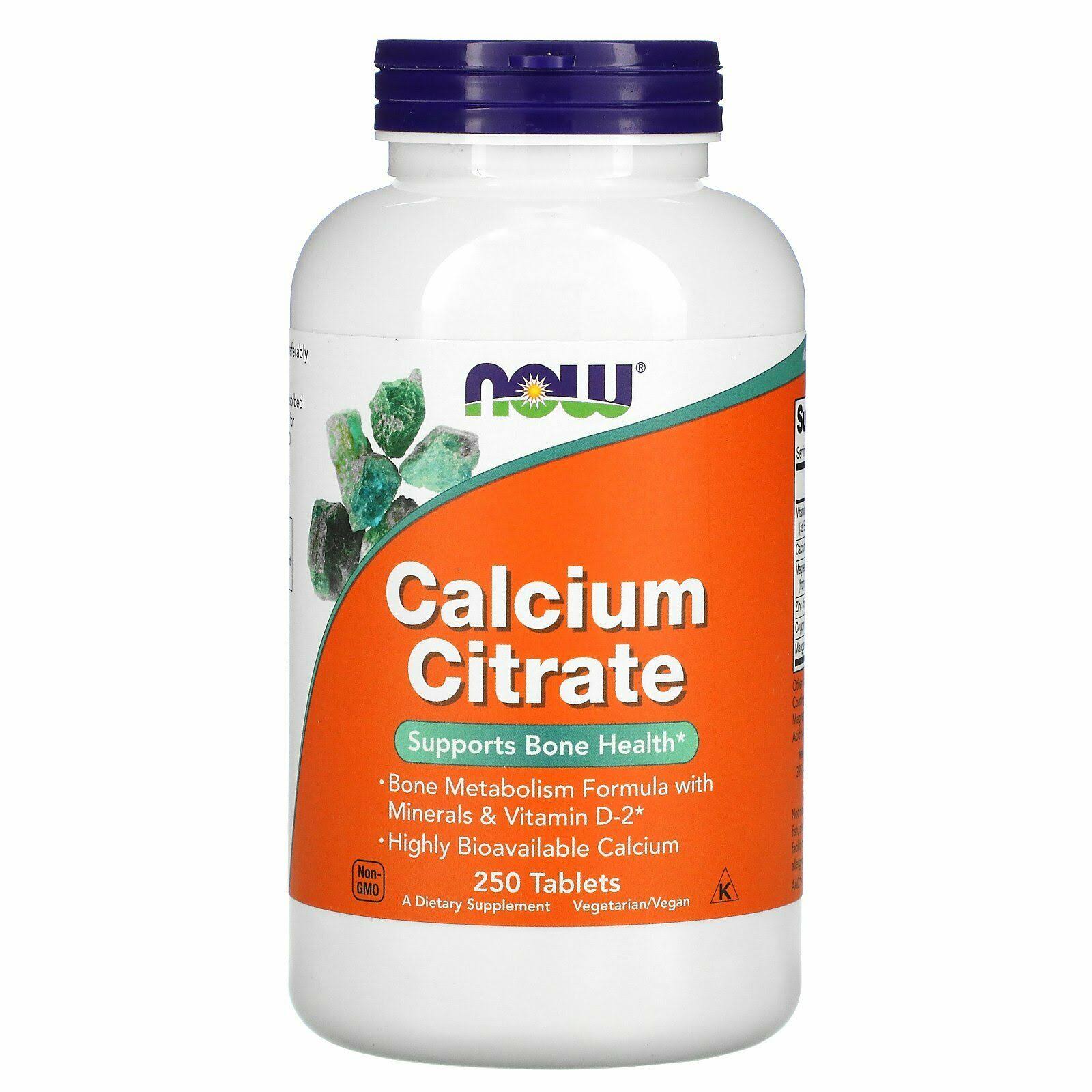 Now Foods Calcium Citrate - 600mg, 250 Tablets