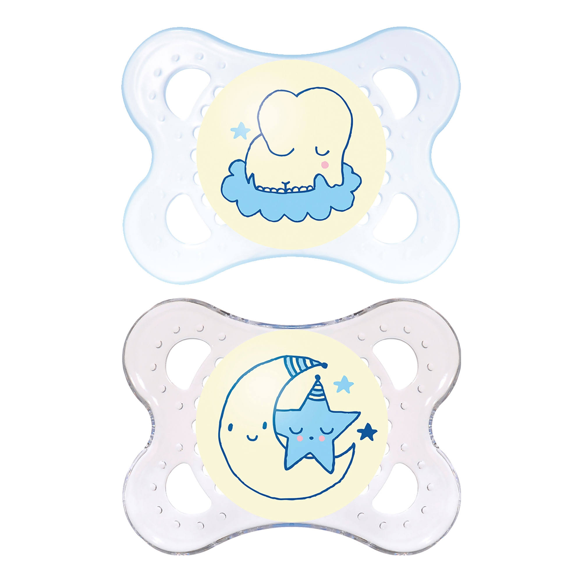 MAM Night Soother 2 Pack, Blue