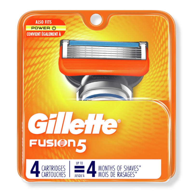 Gillette Fusion Power Razor Blade Refills - 4 Cartridges
