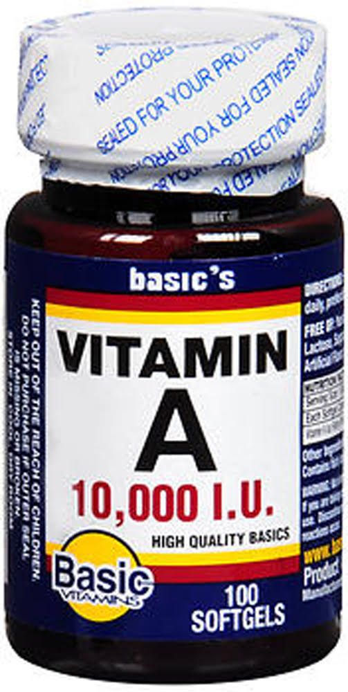 Basic Vitamins Vitamin A 10000 I.U. Softgels - x100