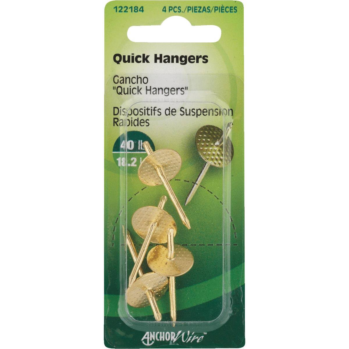 Hillman Quick Picture Hangers - 4pk, 40lbs