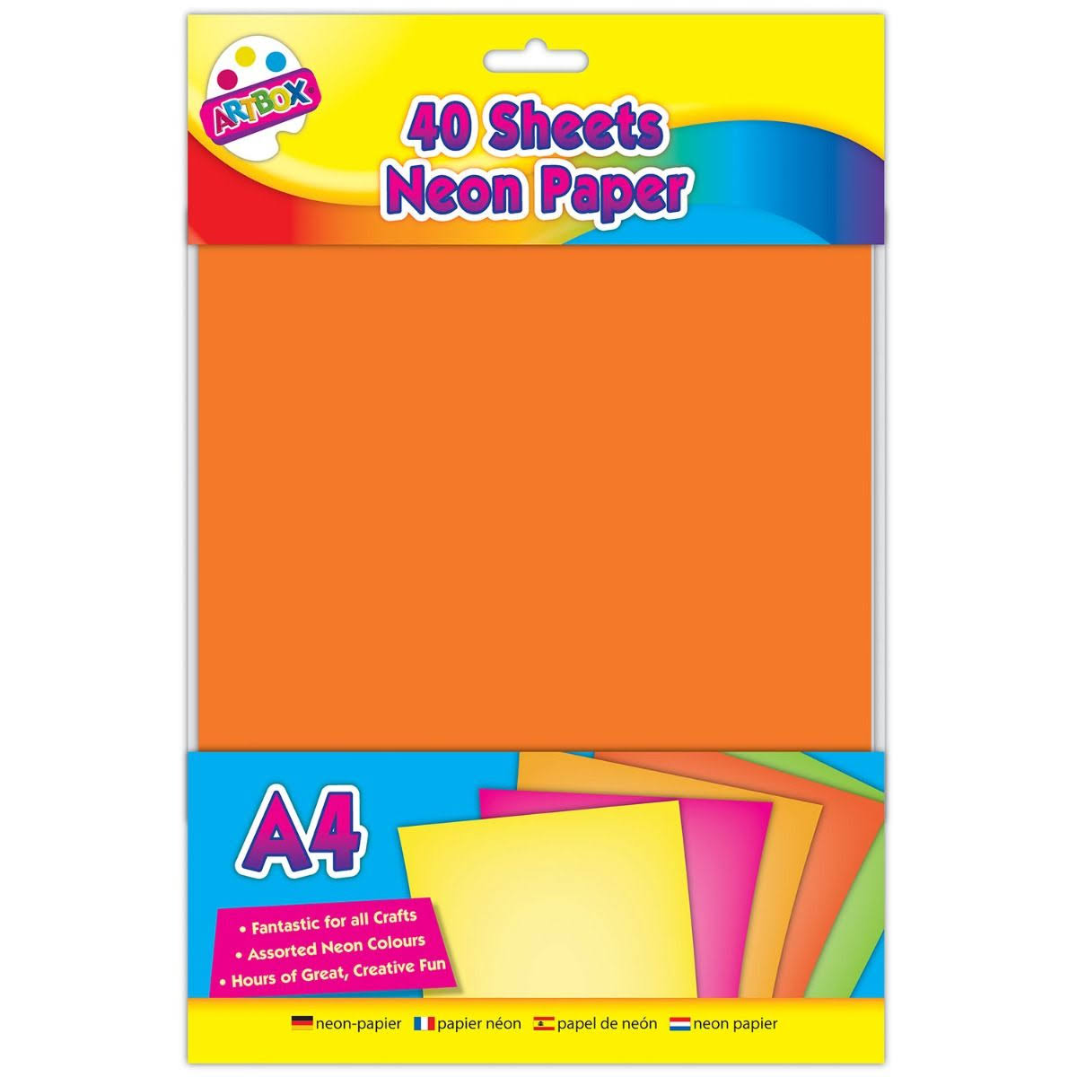 A4 Neon Craft Paper 40 Sheets