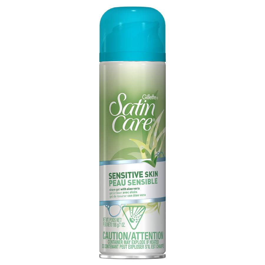 Gillette Satin Care Sensitive Skin Shave Gel with Aloe Vera - 7oz