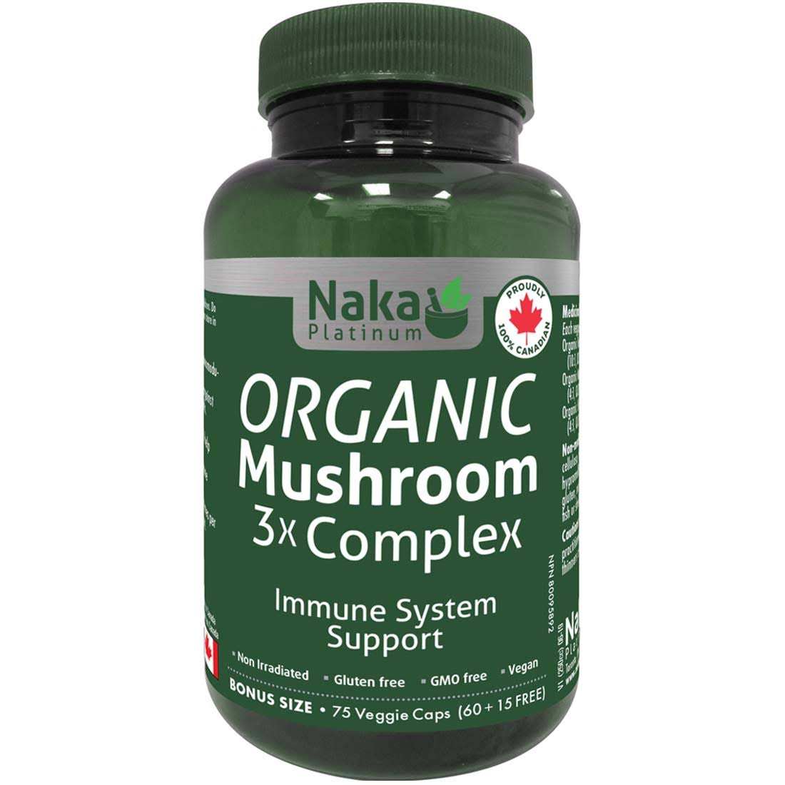 Organic Mushroom 3X Complex – 75vcaps