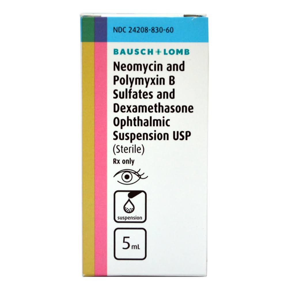 Bausch and Lomb Neo-Poly-Dex Ophthalmic Suspension - 5 ml bottle