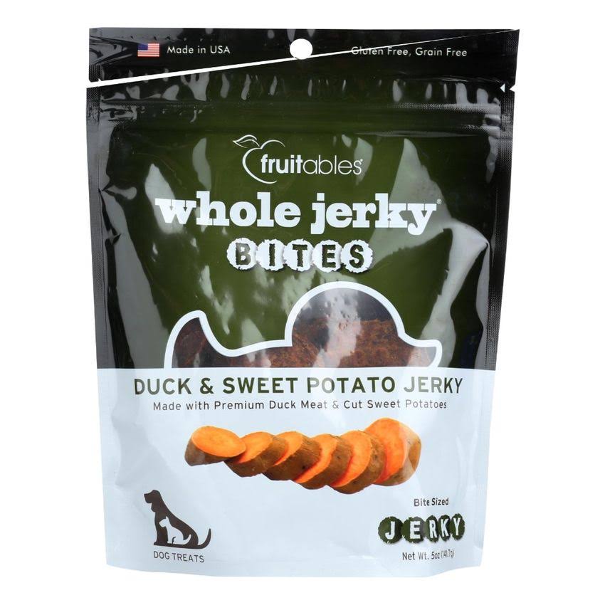 Fruitables Whole Jerky Bites Dog Treat - Duck & Sweet Potato, 5 oz