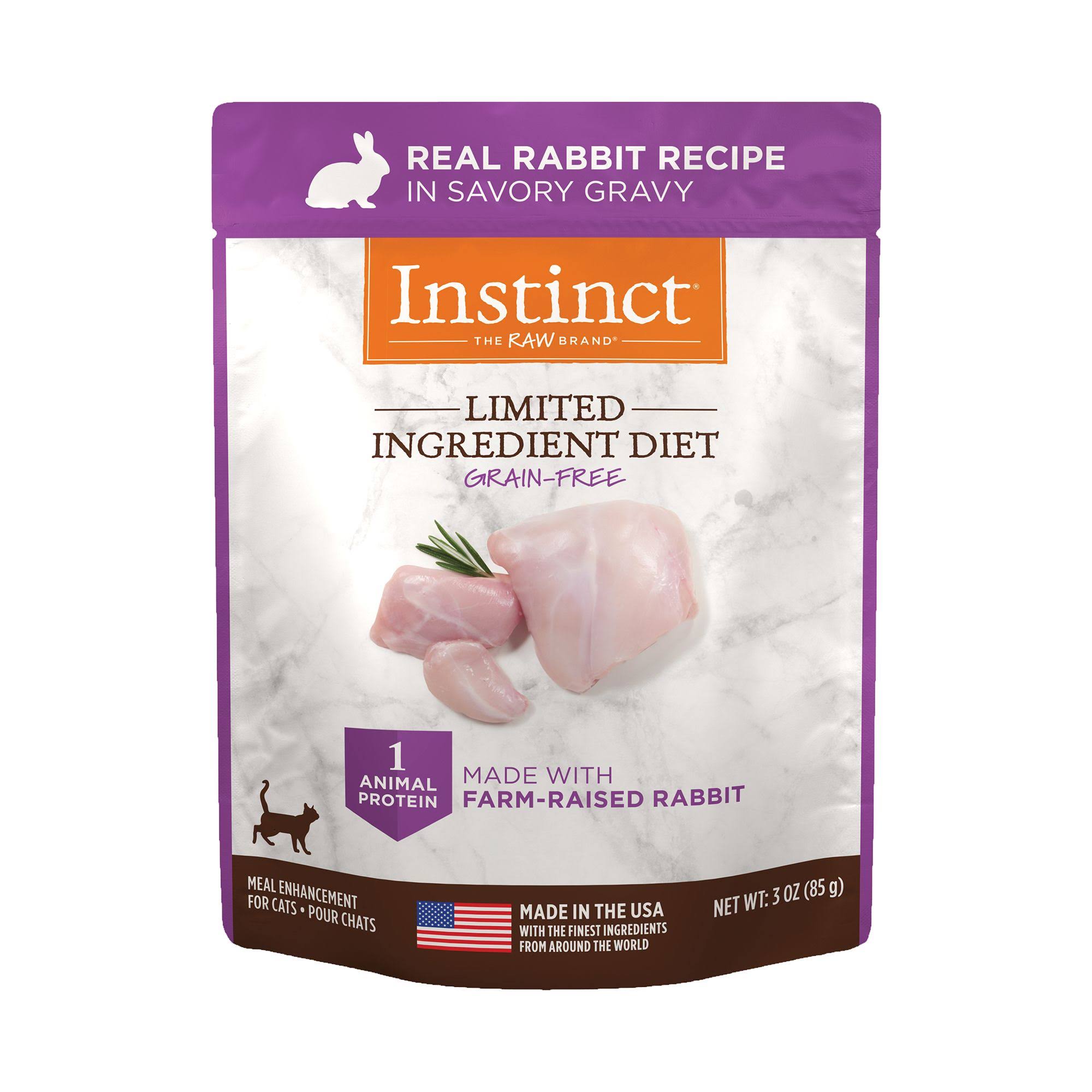 Instinct Limited Ingredient Diet Real Rabbit Recipe Grain-Free Wet Cat Food Topper - 3 oz