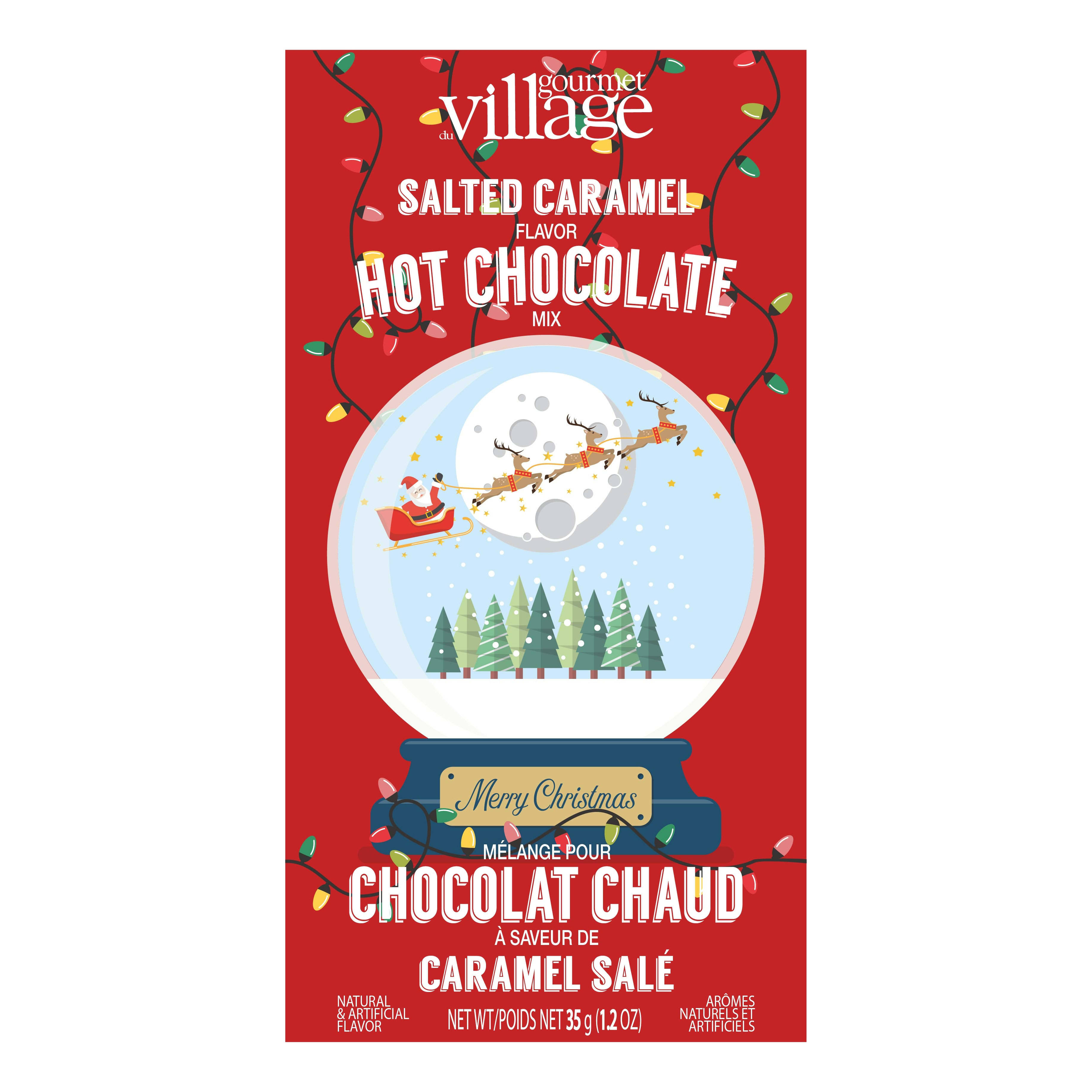 Gourmet du Village Snowglobe Salted Caramel Hot Cocoa Mix Packets