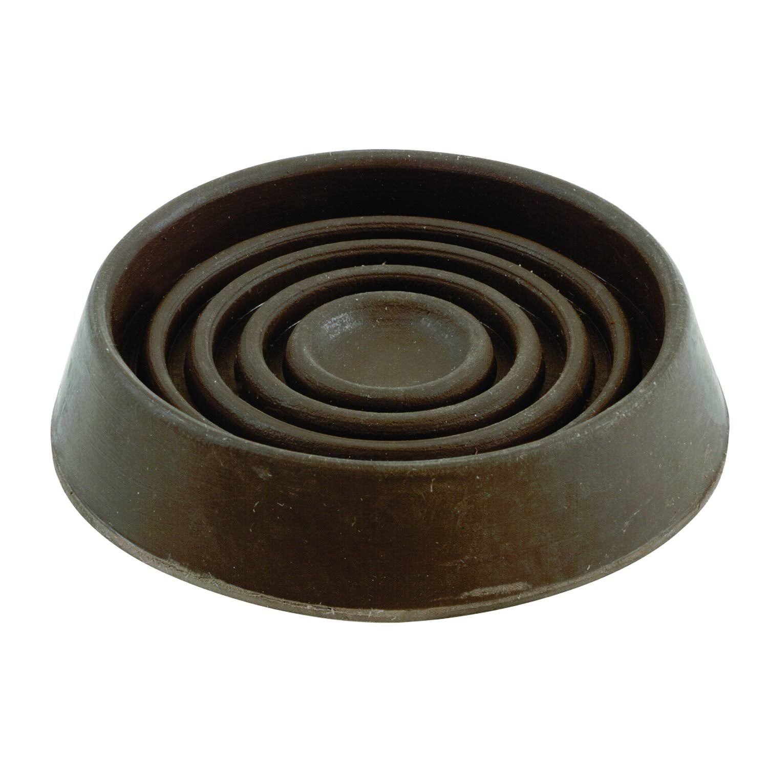 Shepherd Hardware 9067 Round Rubber Furniture Cups - Brown, 3", 2pk
