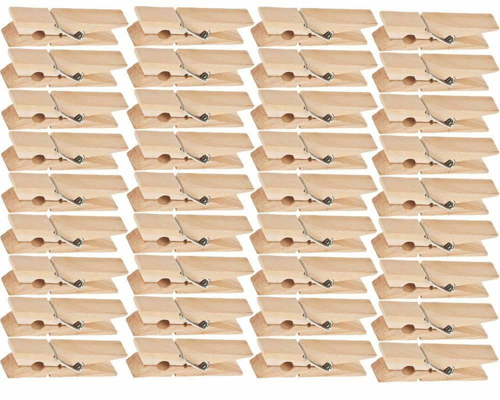 36 pcs Wooden Pegs Weather Resistant Solid Wood Cloth Drying Clip Laundry Pegs