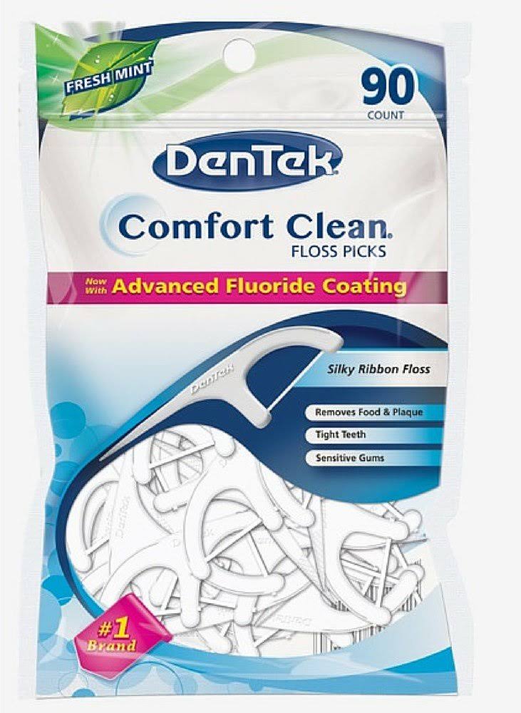 DenTek Comfort Clean Silk Floss Picks - Fresh Mint, 90ct
