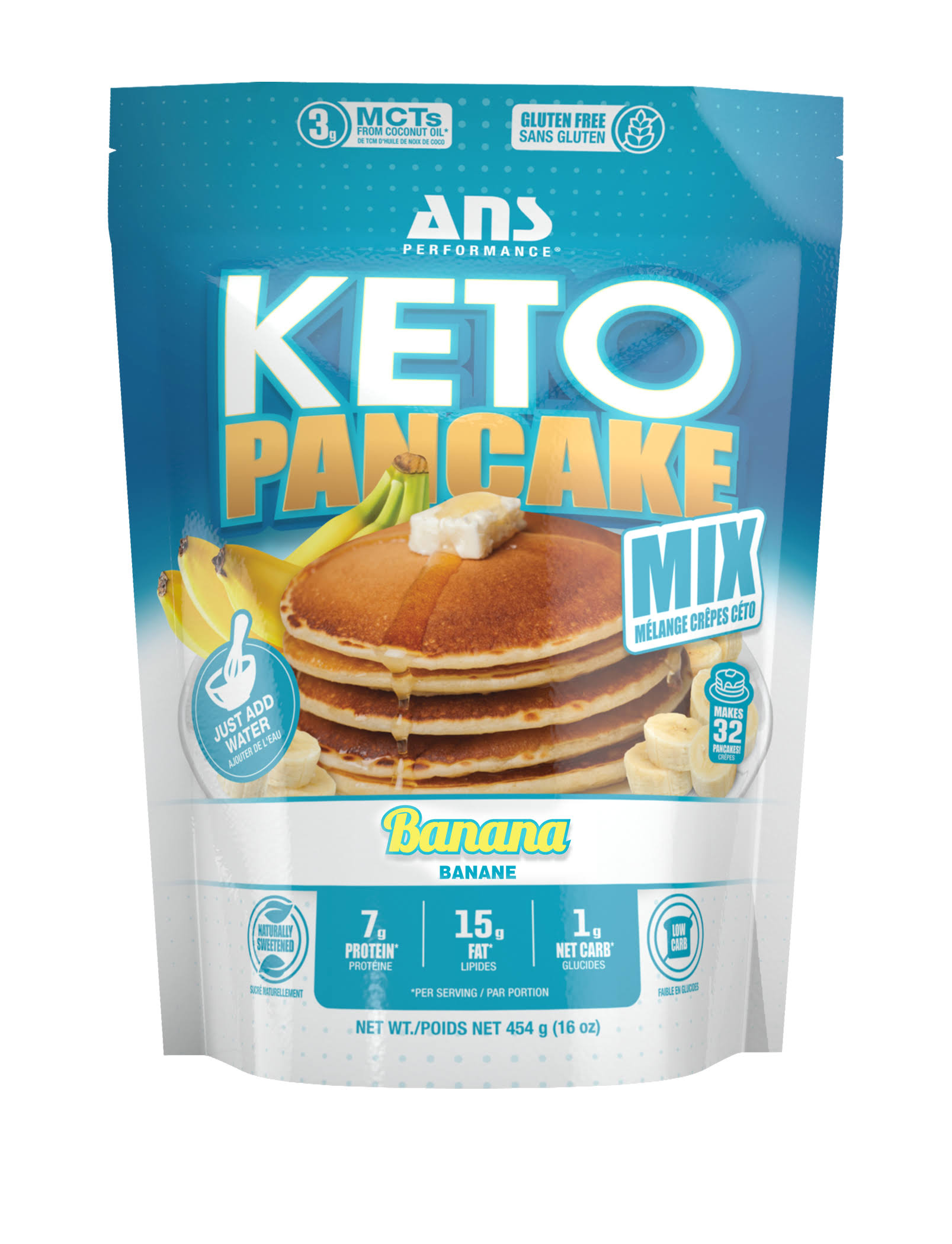 ans Performance Keto Pancake Mix Banana 1lbs