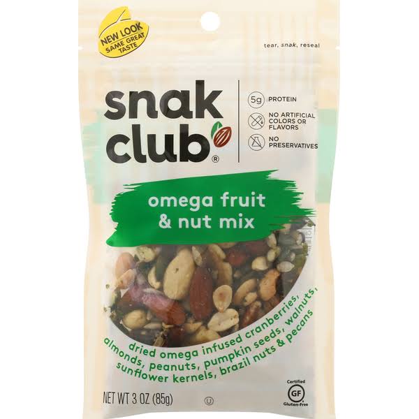 Snak Club Fruit & Nut Mix, Omega - 3 oz