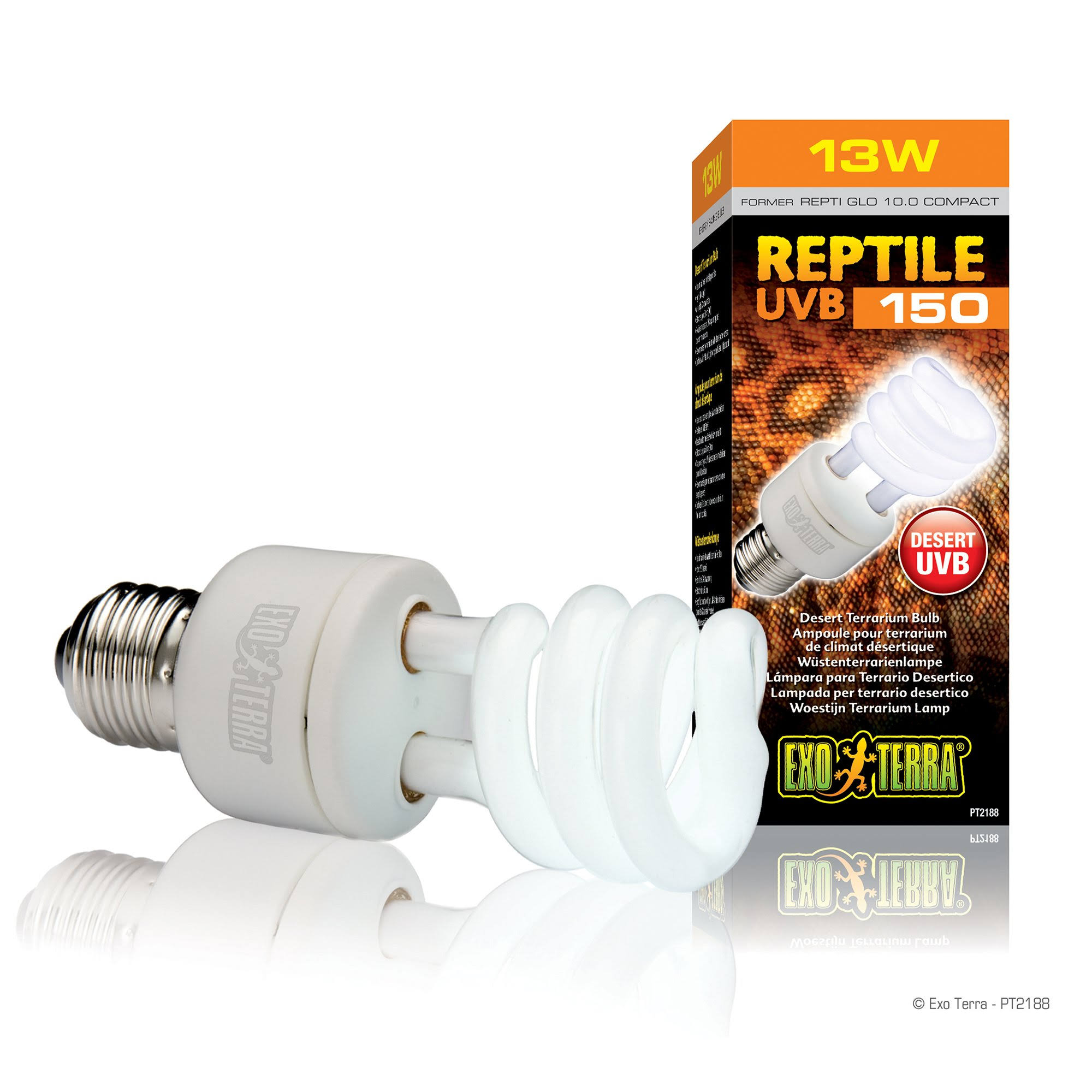 Exo Terra Reptile UVB 10.0 Compact Lamp - 13W