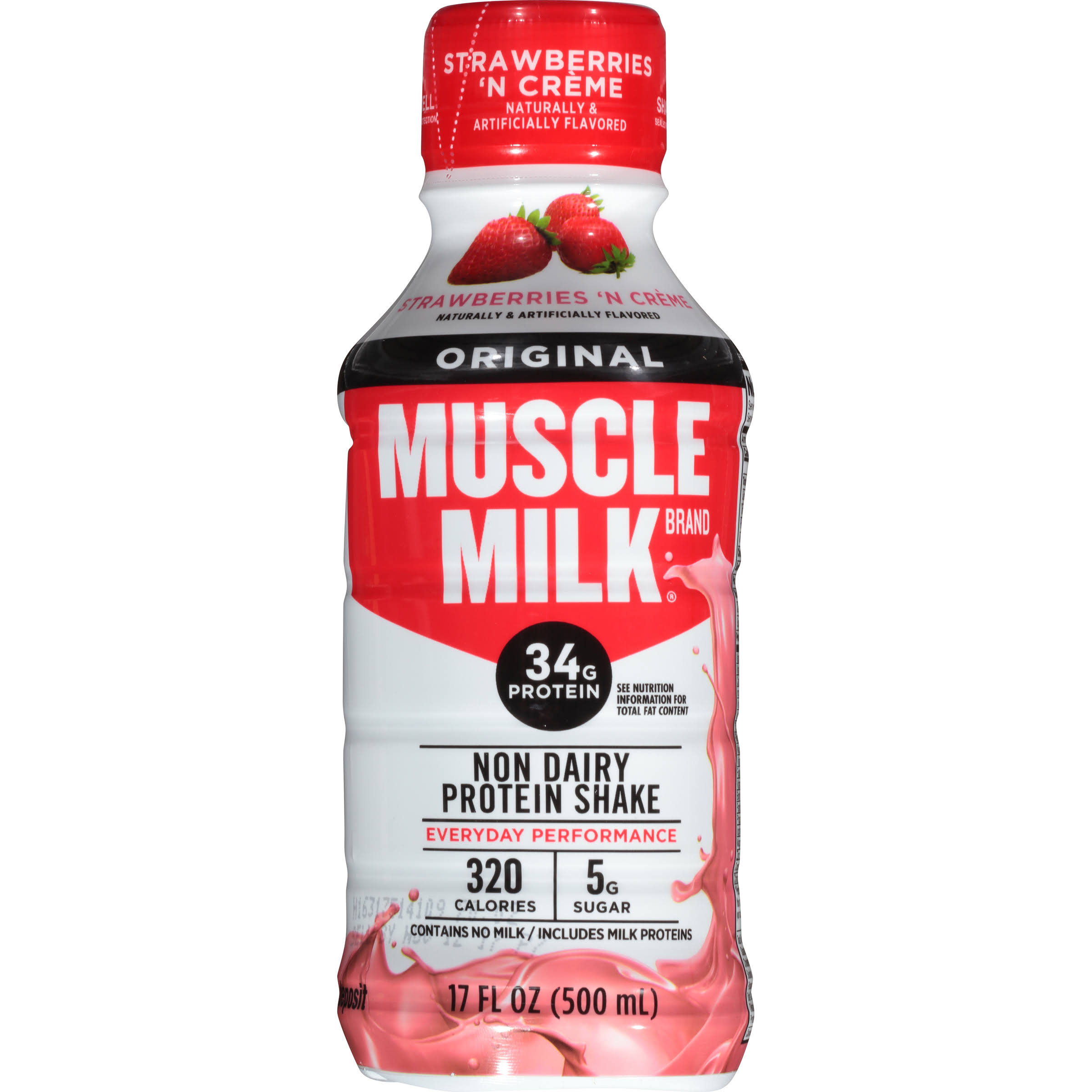 Muscle Milk Nutrition Shake, Protein, Strawberries 'N Creme - 17 fl oz