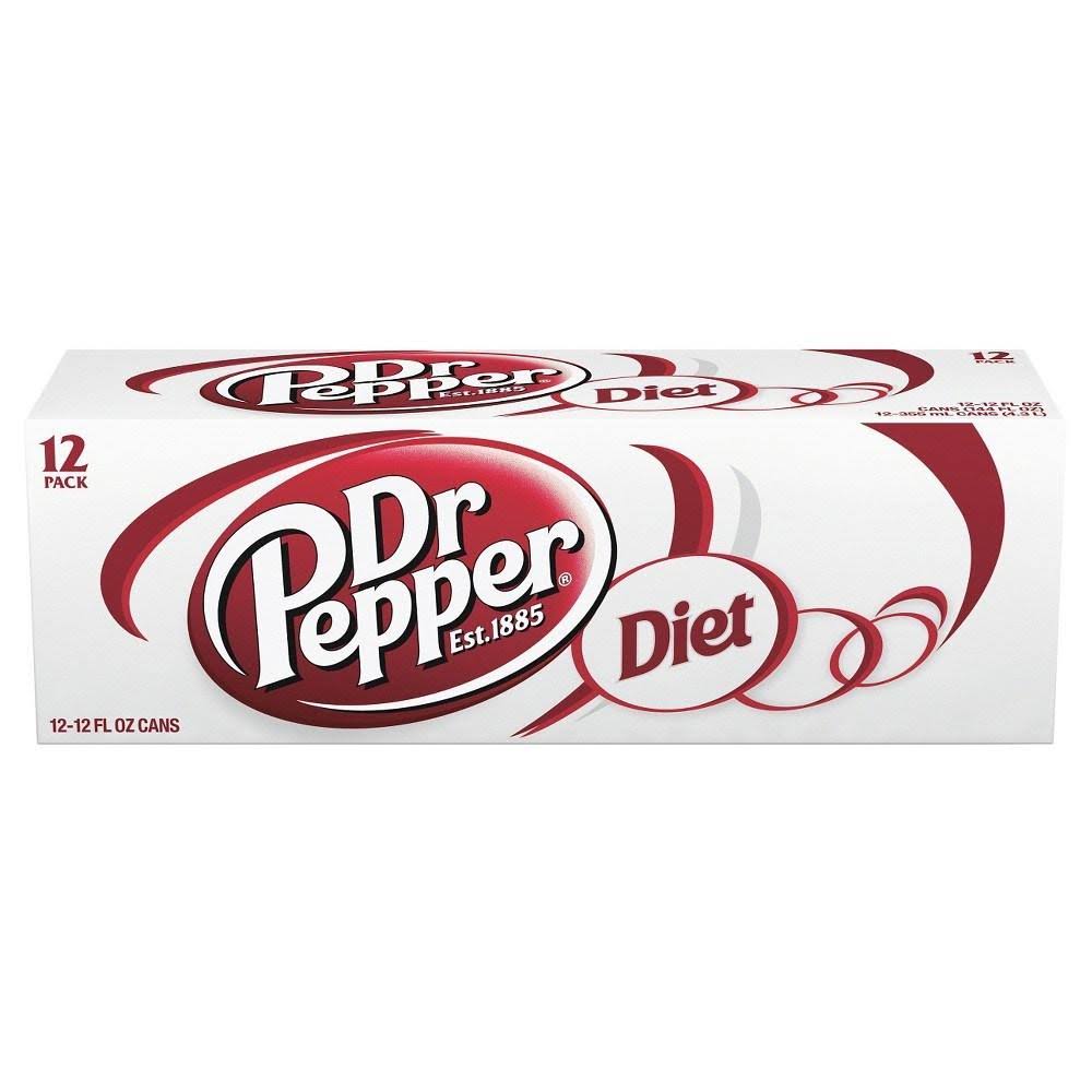 Dr Pepper Diet Soda - 12 oz, 12 pack